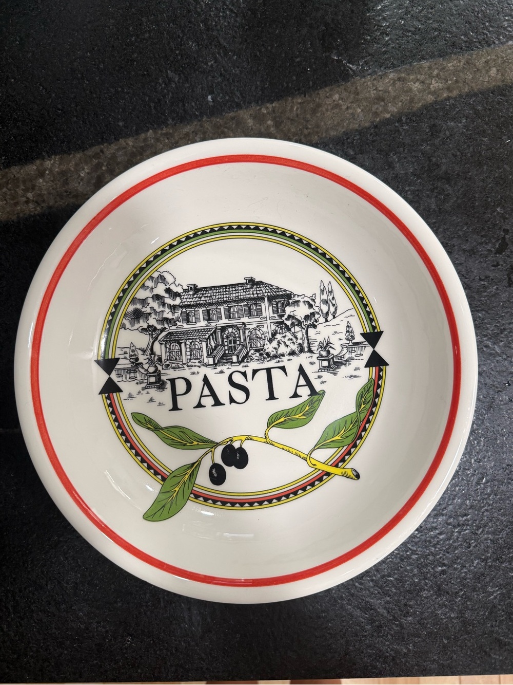 Vintage Ironstone Tableware Deep Dish Pasta Serving Bowl 11” Large Farmhouse